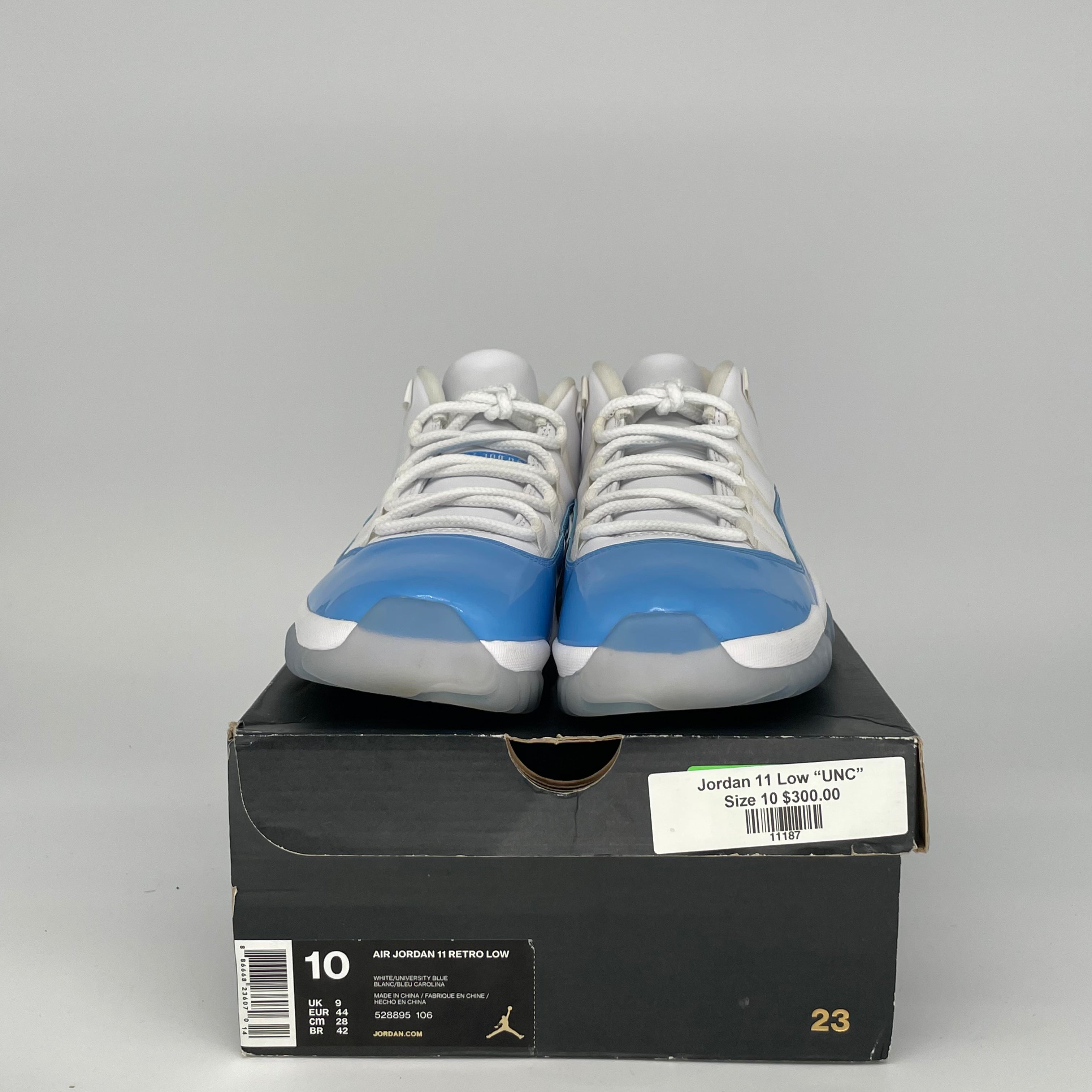 Air Jordan 11 Low University Blue Men's Basketball Shoes Size 10 (528895-106) - Perfect for Casual Wear, Street Style & Court Performance