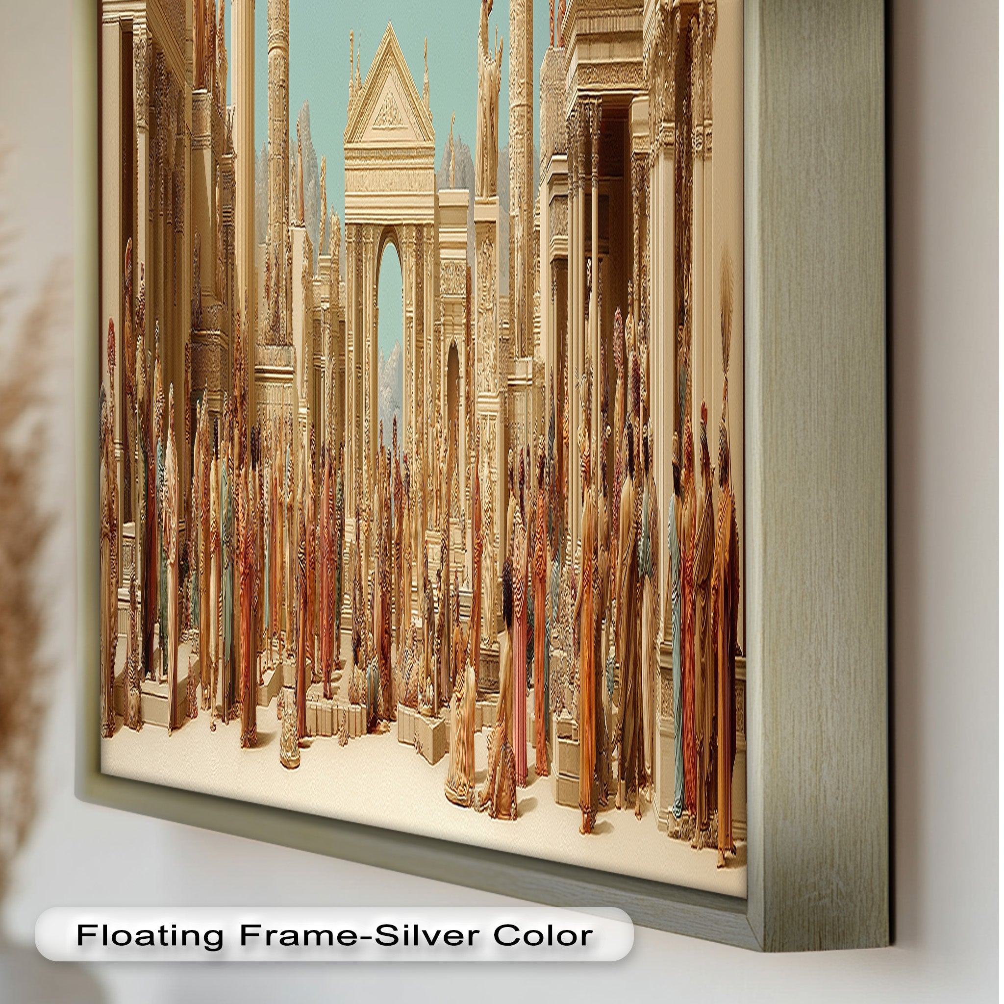 Ancient Agora Gathering - Roman Forum Oil Painting Wall Art | Historical Landscape Artwork | Perfect for Home Decor, Office & Gallery Display