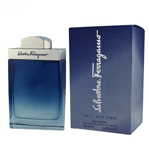 Salvatore Ferragamo Subtil Men's Eau de Toilette Spray - 100ml Fresh Woody Fragrance for Day & Night Wear, Office & Date Night