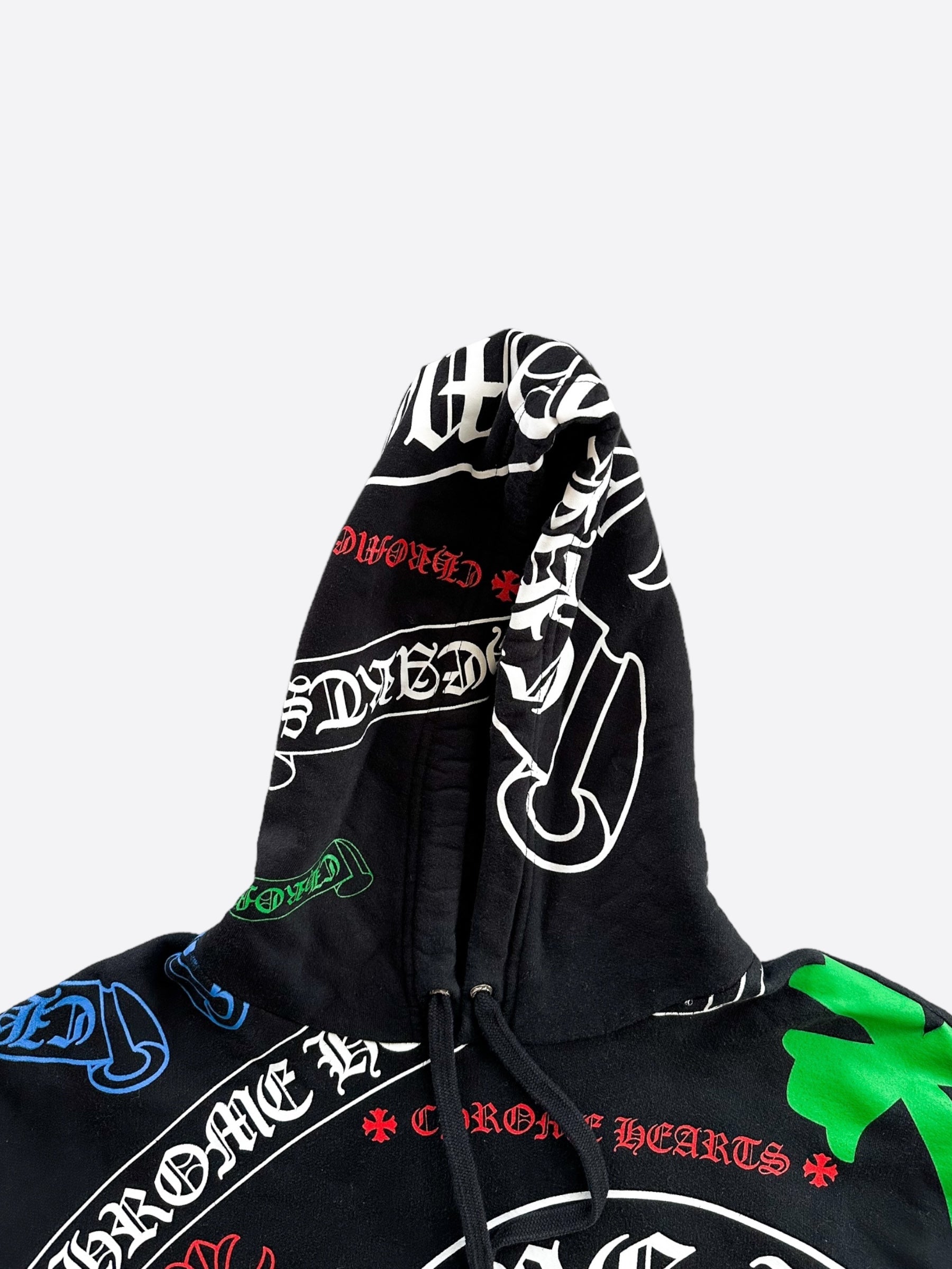 Chrome Hearts Black Multicolor Stencil Hoodie - Stylish Streetwear for Men & Women | Perfect for Casual Outfits, Urban Fashion & Everyday Wear