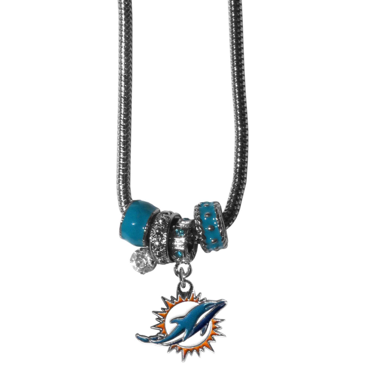 Siskiyou Sports NFL Euro Bead Necklace - Officially Licensed Football Fan Jewelry for Men & Women - Perfect for Game Day, Tailgating & Sports Events