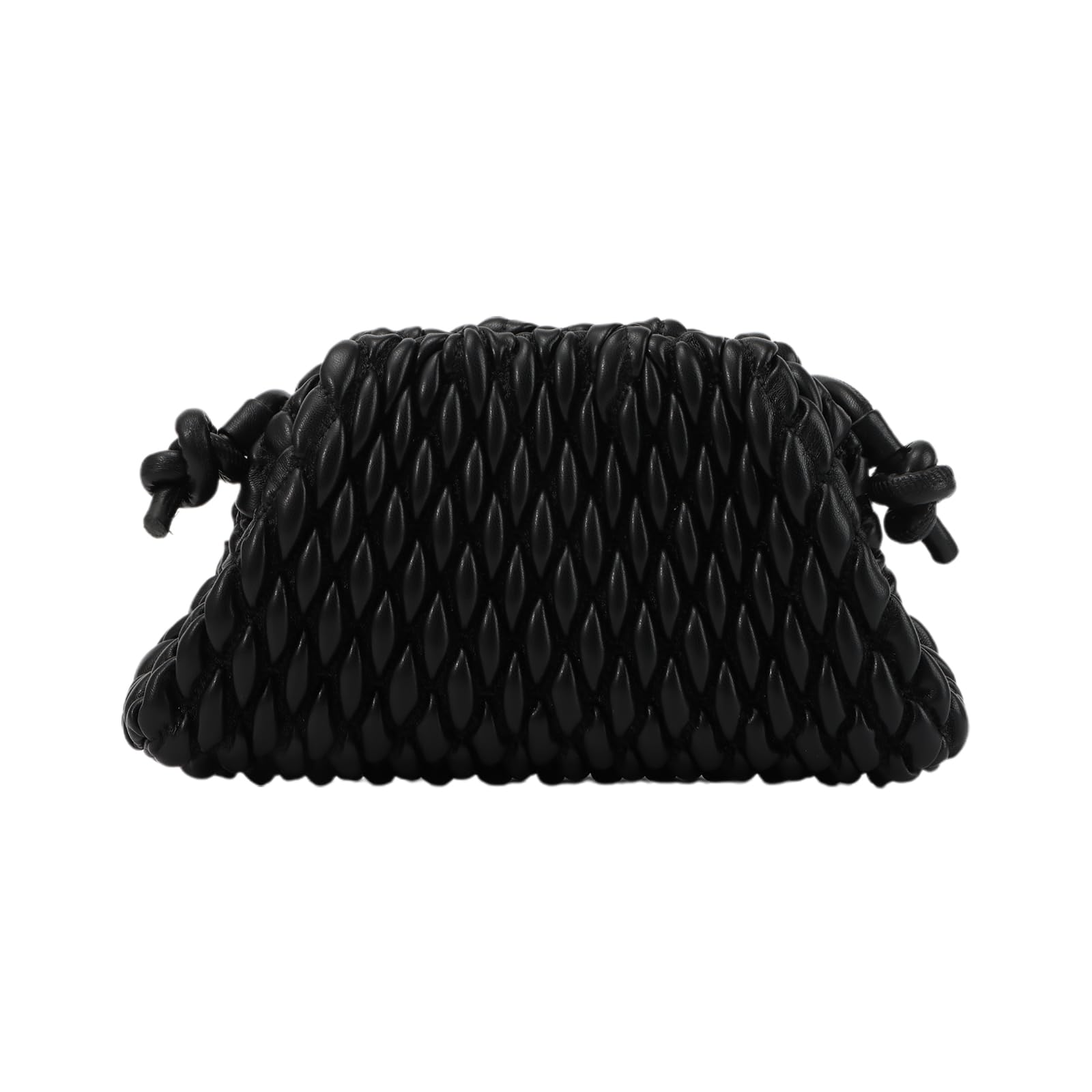 Fecialy Women's Dumpling Bag - Cloud Clutch Purse, Ruched Leather Hobo Handbag, Elegant Evening Crossbody Purse for Parties, Weddings & Date Nights