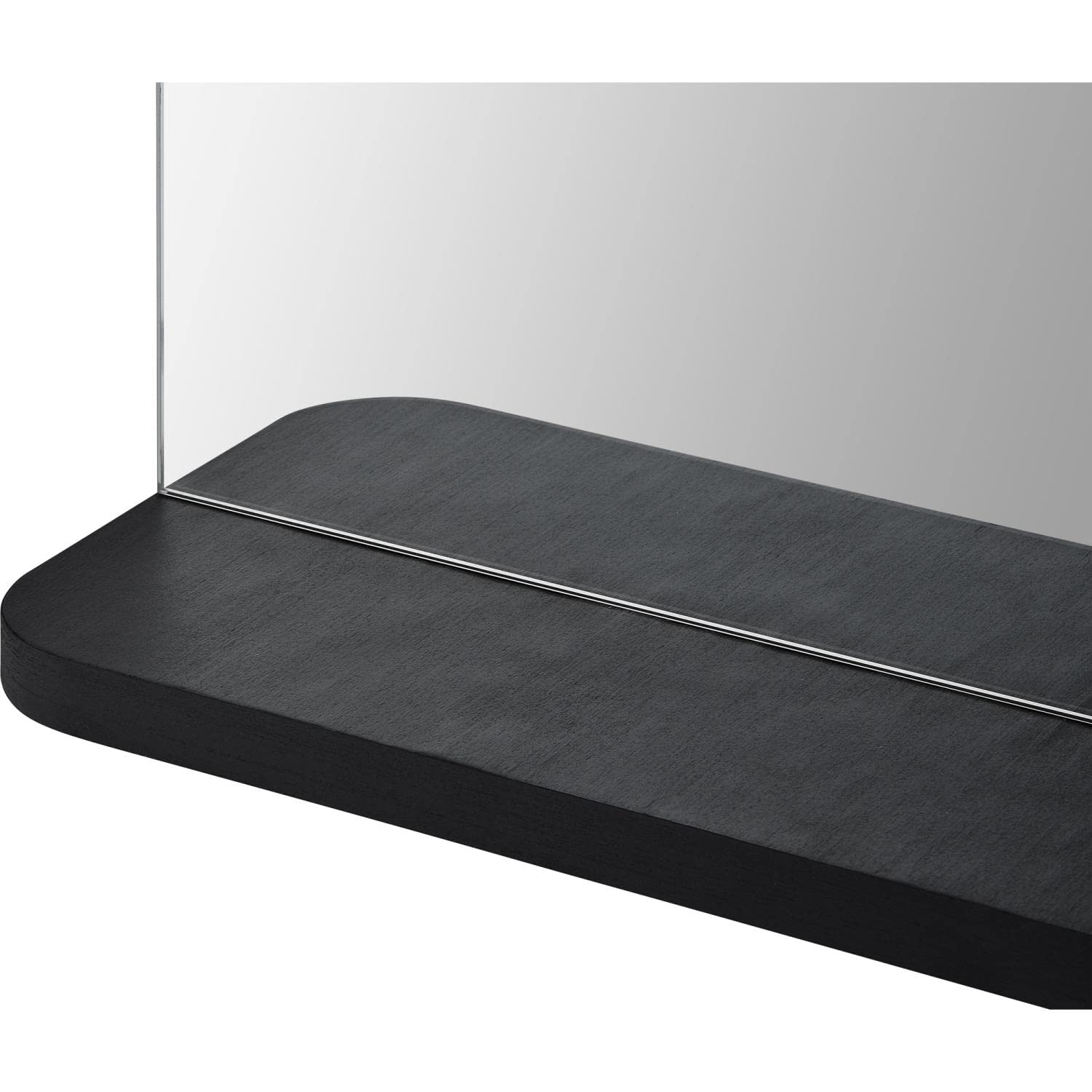 Renwil Lucila 36x20 Inch Modern Clear Glass Arch Wall Mirror - Elegant Home Decor for Living Room, Bedroom, Entryway & Bathroom