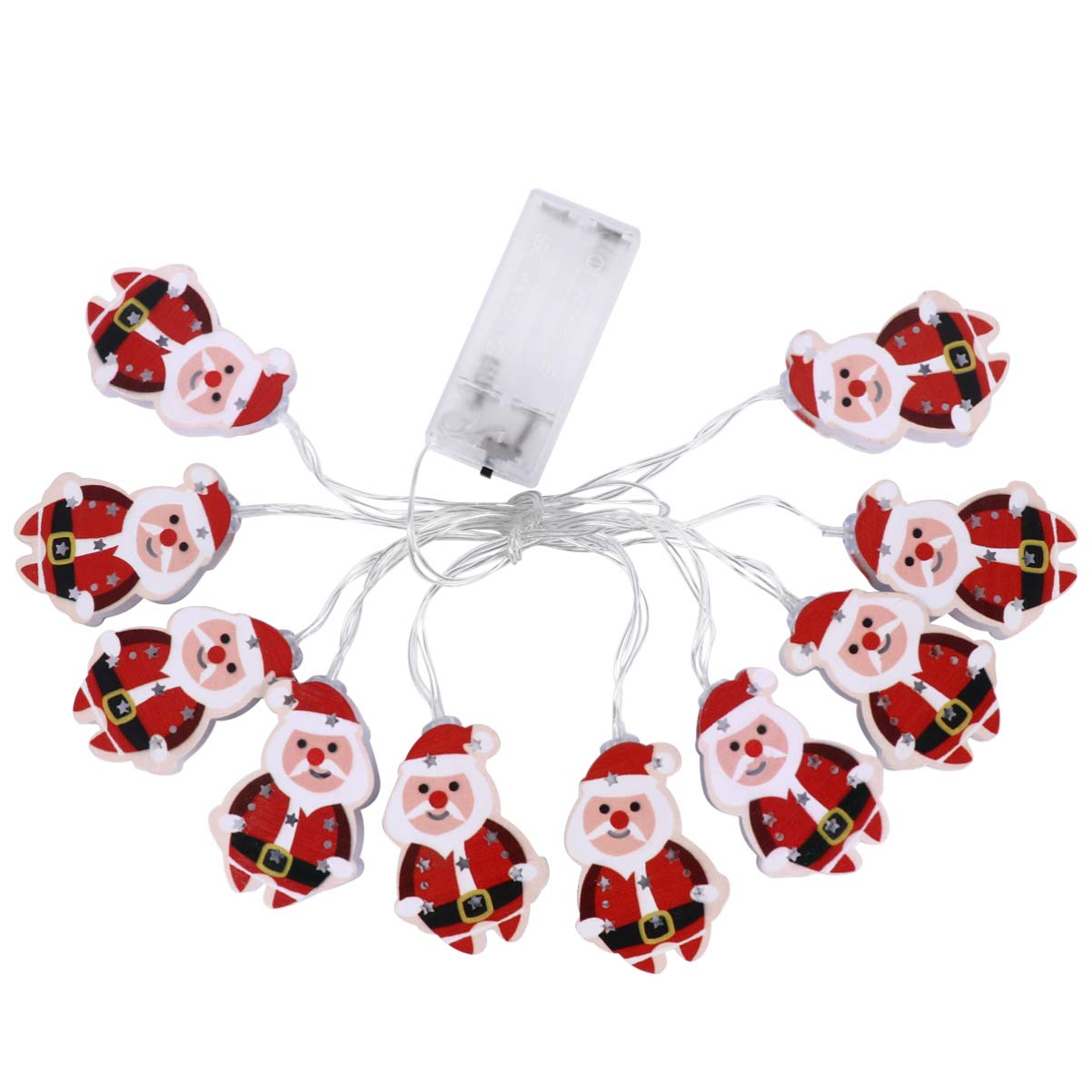 OSALADI Santa String Lights - 10ft LED Christmas Fairy Lights with Santa Claus Decorations for Xmas Tree, Garden, Home - Perfect for Indoor & Outdoor Holiday Decor