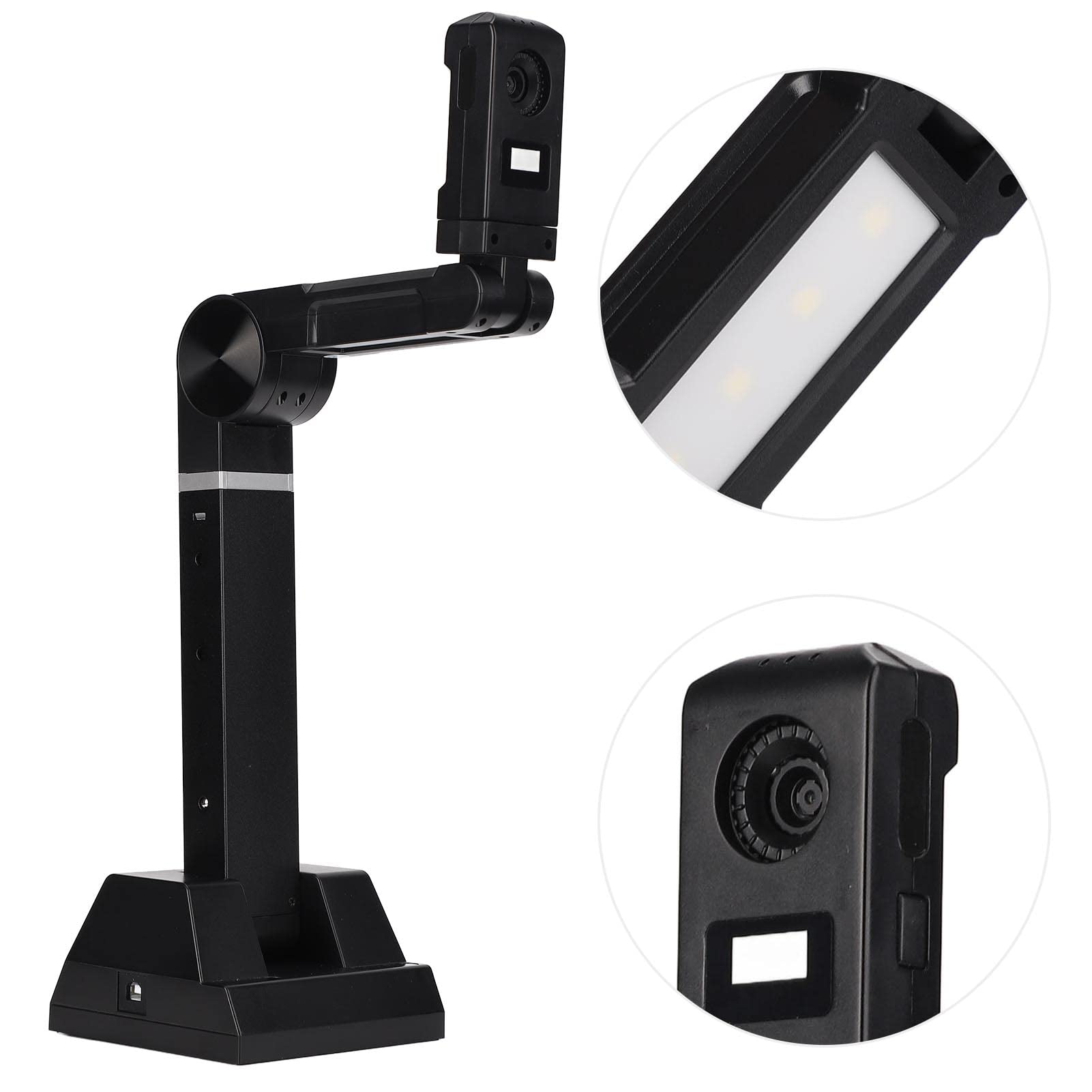 8MP USB Document Scanner Camera - Portable Professional HD Document Camera for Office, ID Cards, Notes, Pictures & Magazines | Perfect for Online Teaching, Remote Work & Digitizing Documents