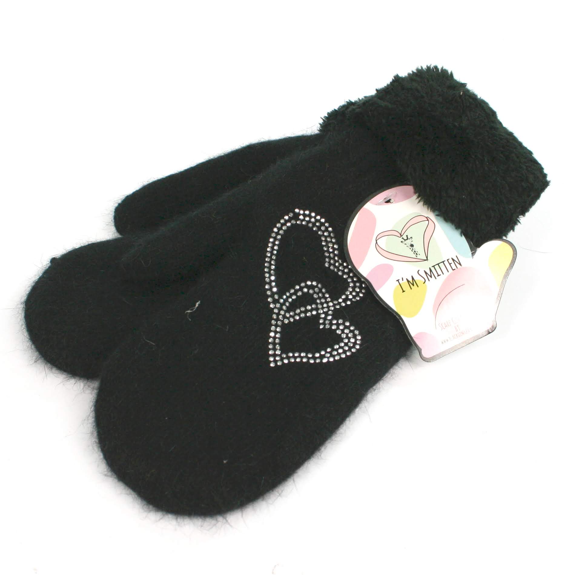 Black Heart Mittens & Gloves - Warm Winter Accessories for Women & Men - Perfect for Snowboarding, Skiing, and Cold Weather Activities