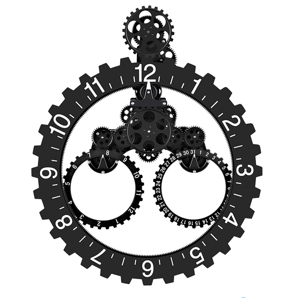 3D Moving Gear Wall Clock - Premium Plastic & Metal 26