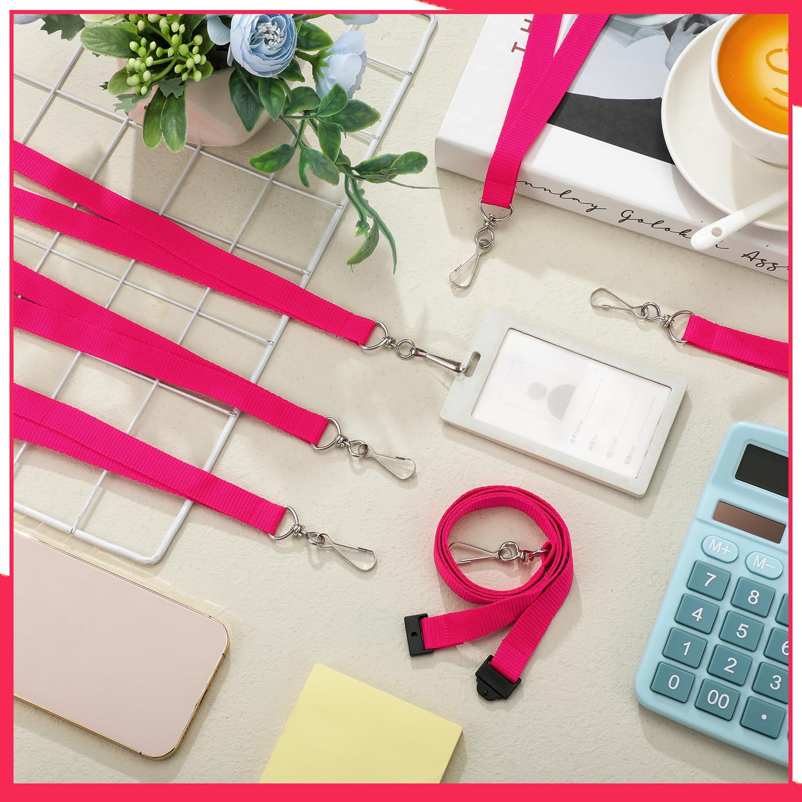 Breakaway Lanyards with J Hook - Bulk ID Badge Holders for Work & Events