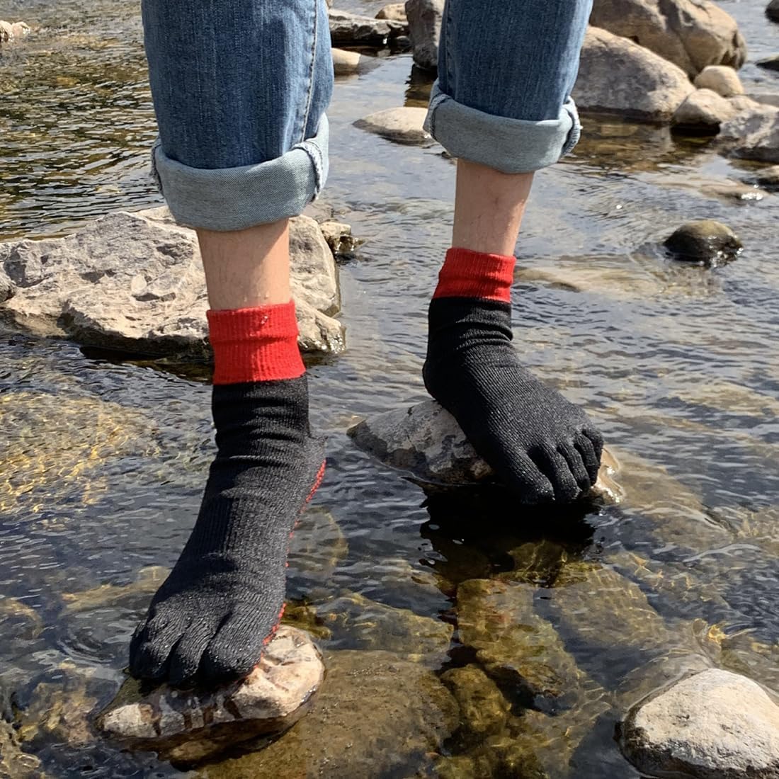 Konjoun Super Socks - Men's Barefoot Running Socks for Outdoor Activities & Grounding | Perfect for Trail Running, Hiking & Natural Wellness