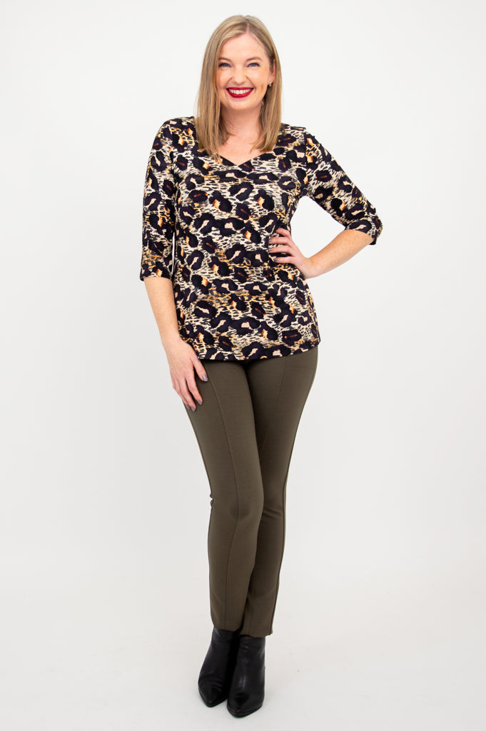 Annette Top - Soft Bamboo Fabric Women's Blouse for Casual & Office Wear | Leonine Collection | Eco-Friendly & Comfortable Summer Outfit
