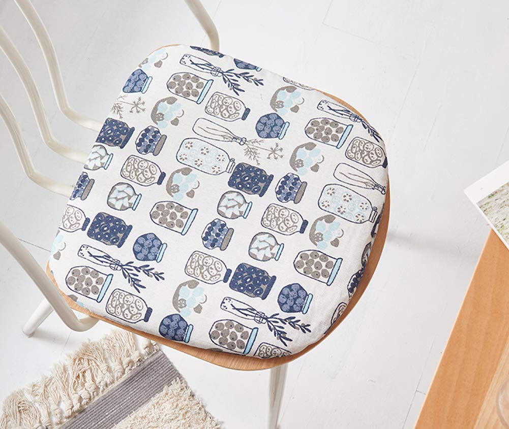 Premium Japanese Style Chair Pad Seat Cushions - Cotton Linen Blend, Non-Slip & Washable (Set of 4) - Perfect for Dining Chairs, Office Seats, and Home Decor