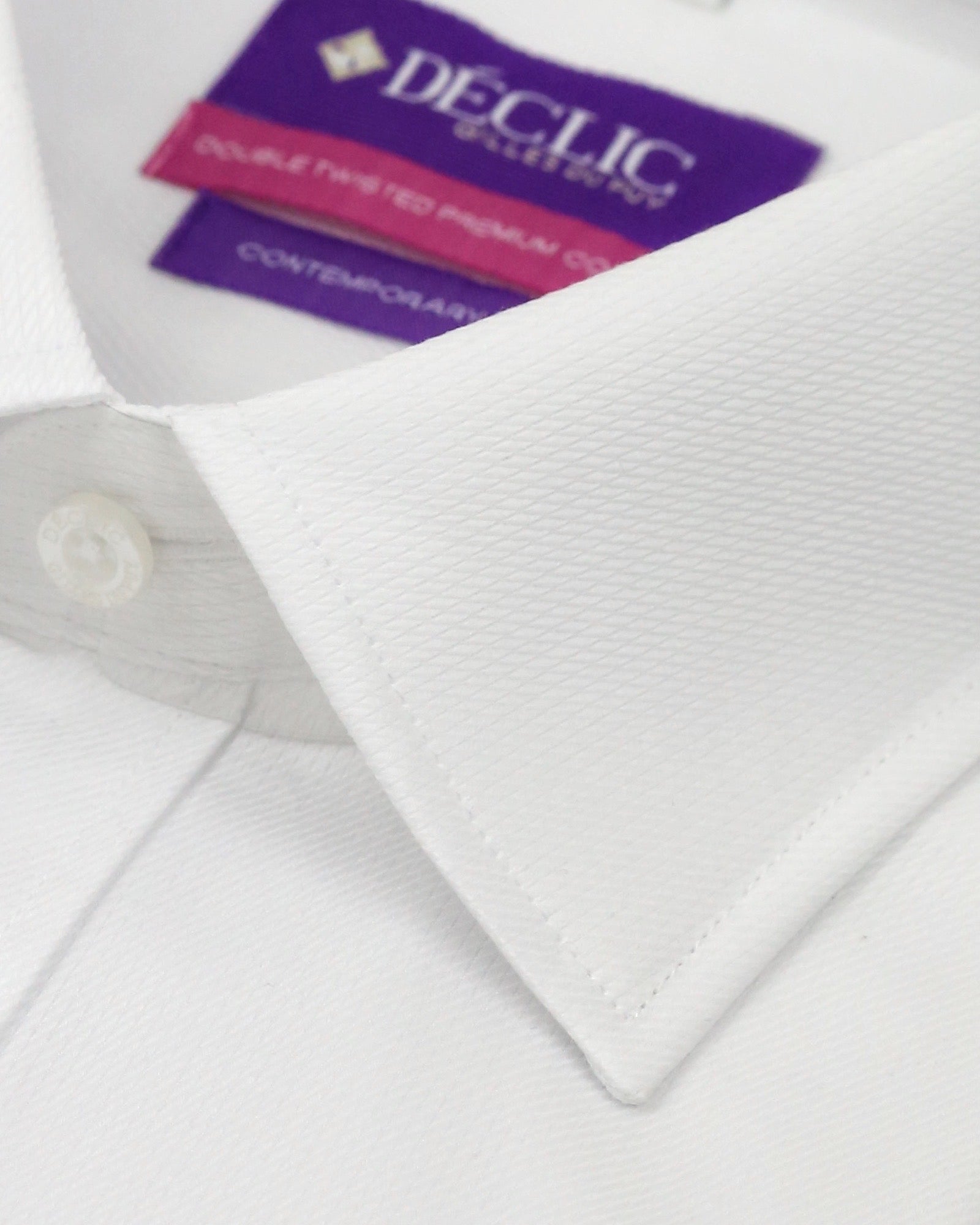 DÉCLIC Stewart Standard Shirt - Premium White Casual Button Down Shirt for Men | Office Wear, Date Night & Business Casual Outfits