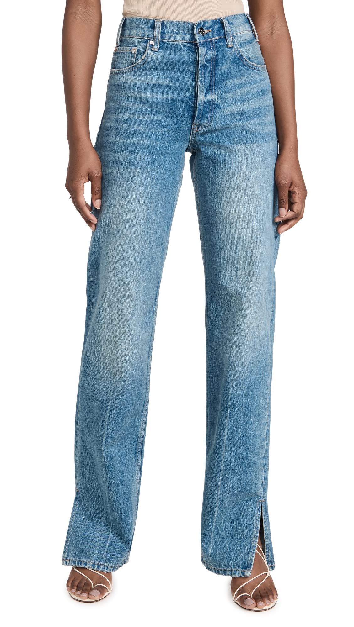 ANINE BING Women's Roy High-Rise Skinny Jeans - Stretch Denim Pants for Casual Wear & Night Out