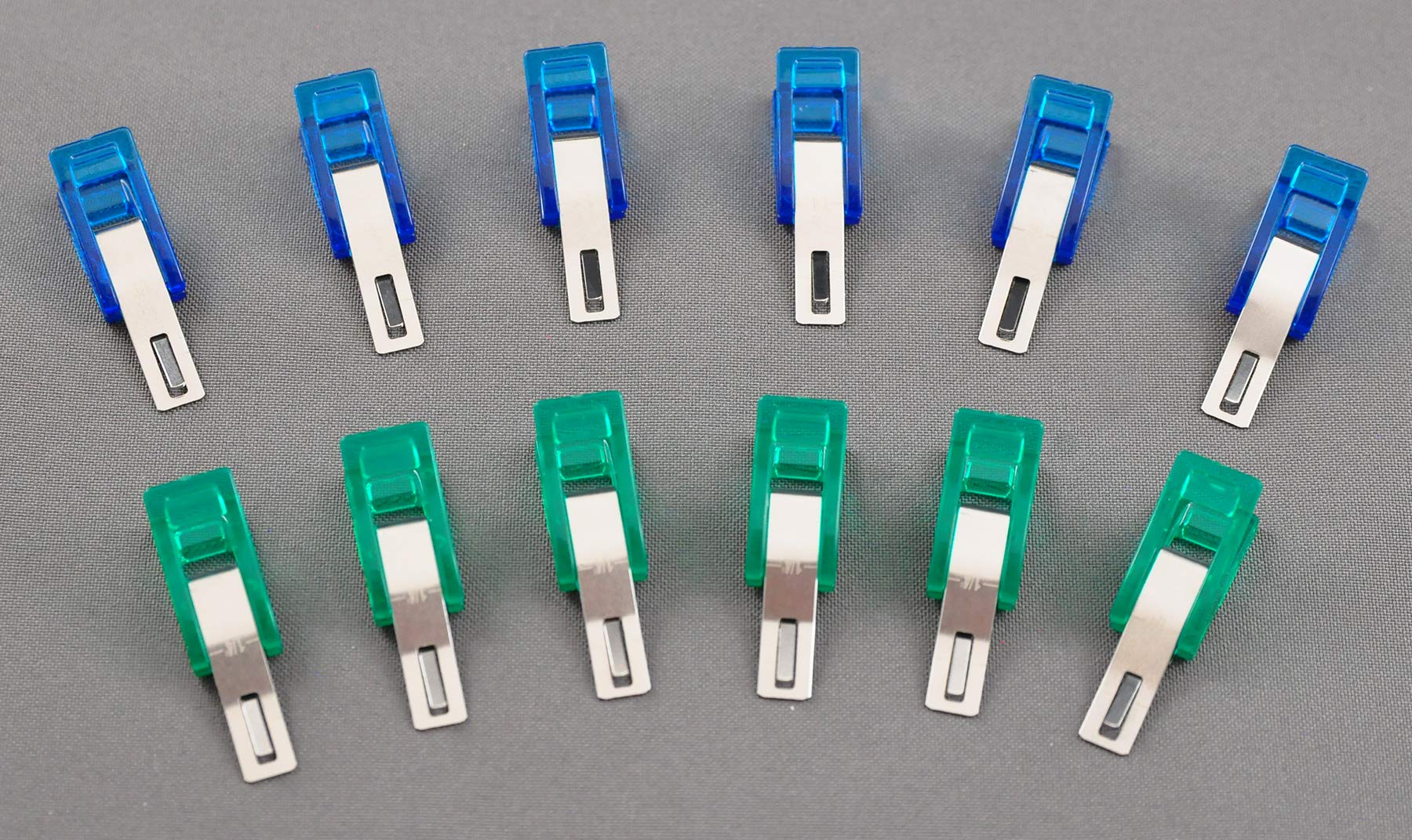Taylor Seville Originals Mini Magic Clip Sewing and Quilting Clips - 12 Piece Set for Quilting, Sewing & Crafting - Perfect for Fabric Binding, Hemming & DIY Projects