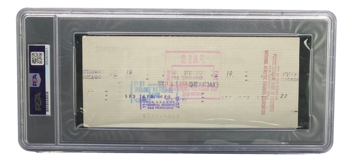 Authentic Al Davis Signed Oakland Raiders Bank Check #12652 PSA/DNA Gem MT 10 - Perfect for NFL Memorabilia Collectors & Raiders Fans Display