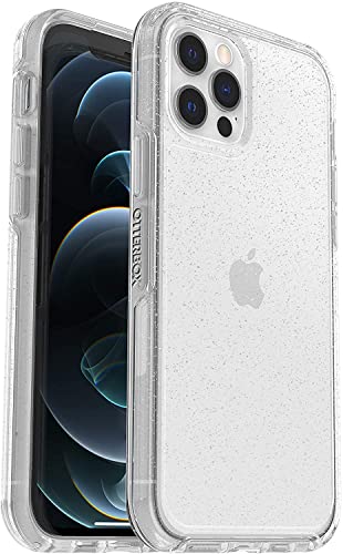 OtterBox Symmetry Series Case for iPhone 12 & iPhone 12 Pro - Stardust (Silver Flake/Clear) | Ultra-Sleek Protective Cover with Wireless Charging Compatibility & Raised Edges for Camera/Screen Protection | Perfect for Everyday Use, Travel & Outdoor Activities