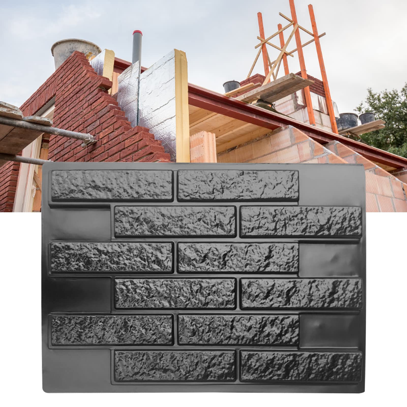 Reusable Plastic Concrete Molds for Brick & Stone Veneer - DIY Patio Paving, Garden Path & Wall Flagstone Cement Molds | Perfect for Home Decoration & Outdoor Landscaping Projects