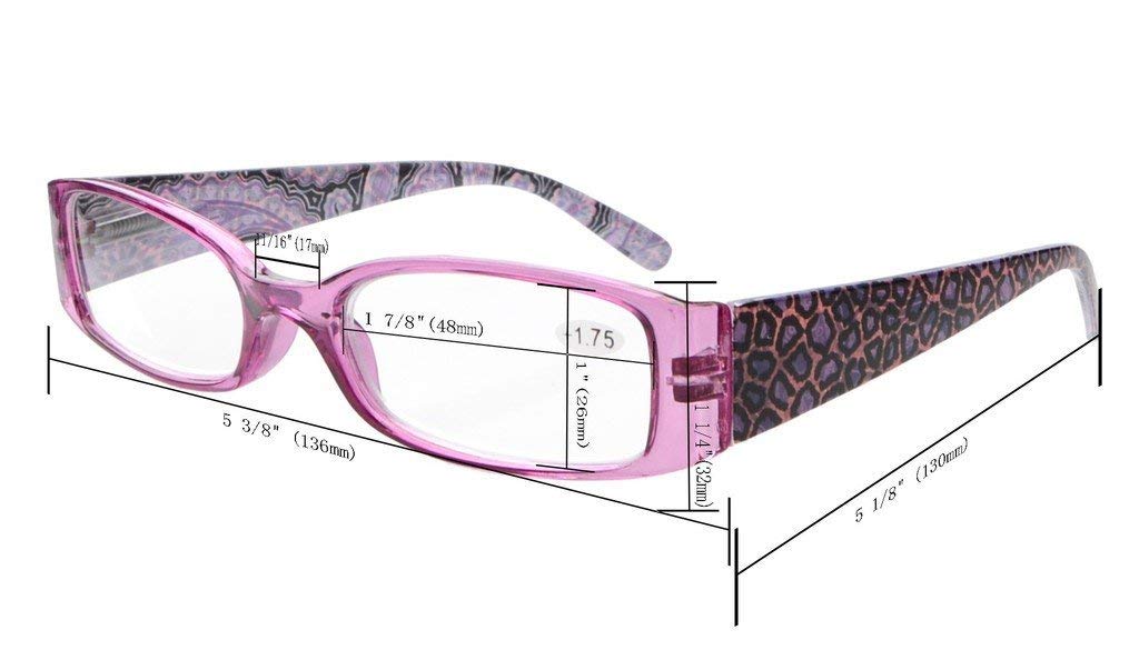 Eyekepper 5 Pairs Women's Reading Glasses with Case - Stylish Readers & Sunglasses for Reading, Computer Use, and Outdoor Activities