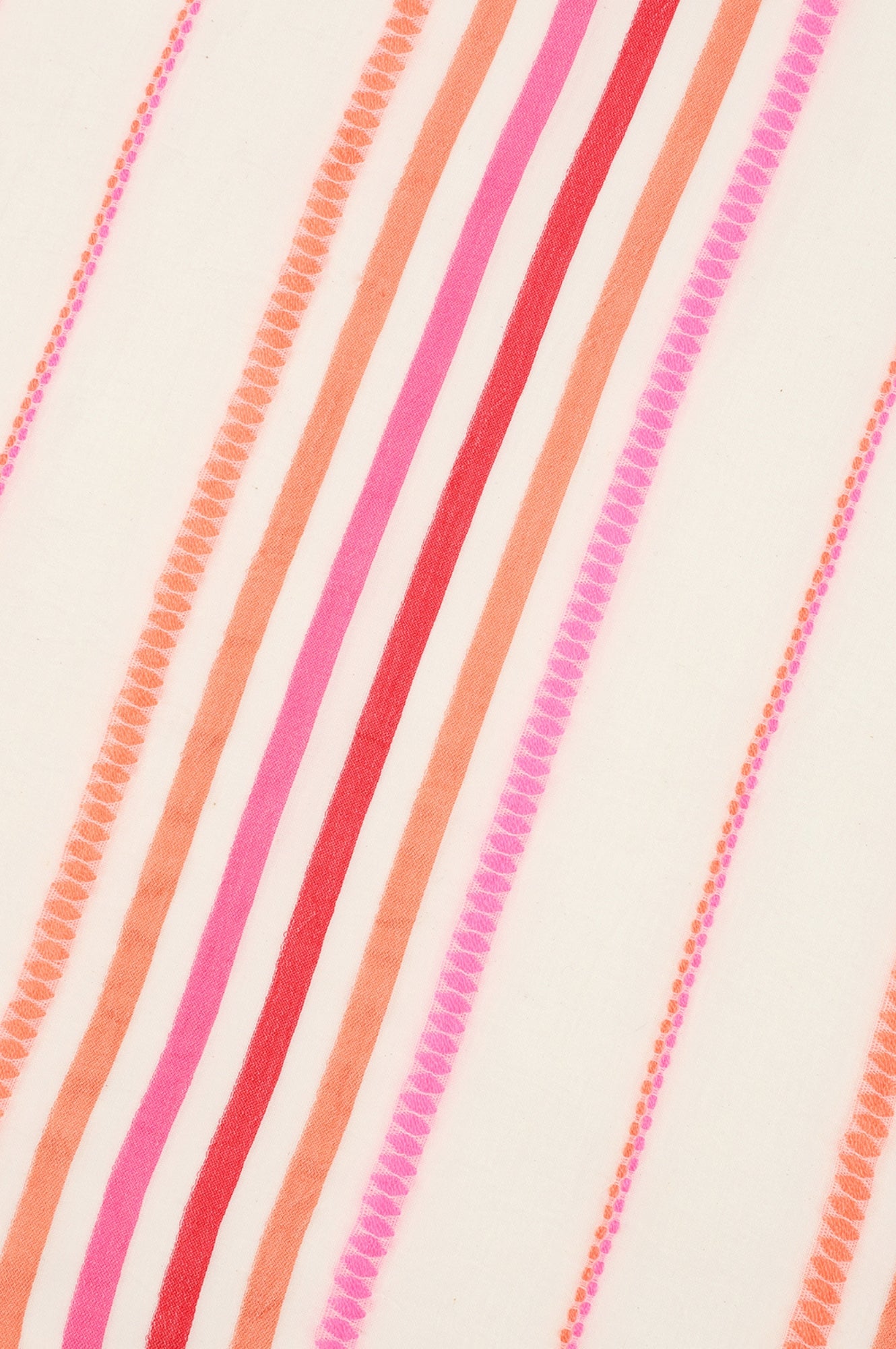 Organic Cotton Scarf for Women - Soft Pink & Orange Striped Wrap - Perfect for Winter Fashion, Office Wear & Travel Accessories