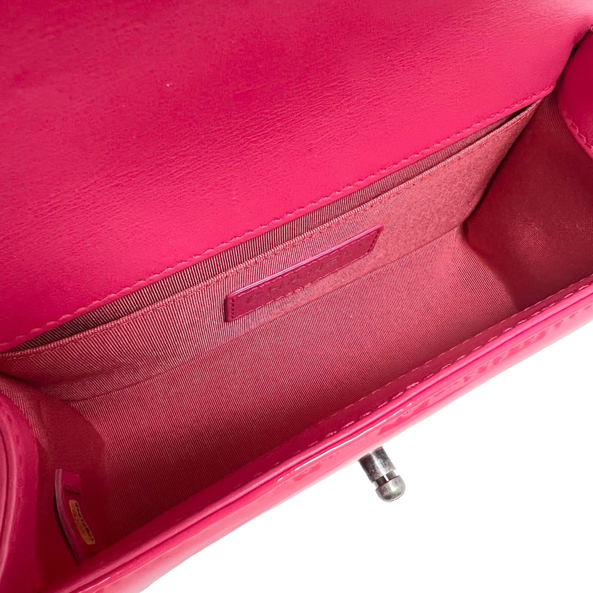Chanel Pink Patent Leather Small Boy Bag - Luxury Crossbody Handbag for Women, Perfect for Parties, Dates & Special Occasions