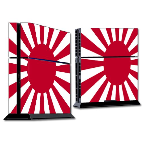MightySkins Protective Vinyl Skin Wrap for Sony PlayStation 4 (PS4) Console - Rising Sun Design | Durable, Scratch-Resistant Decal | Perfect for Gaming Setup & Home Decor