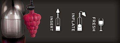 Premium Wine Preserver with Charcoal - Reusable Wine Stopper & Sealer for Red & White Wines | Extends Freshness | As Seen on Shark Tank | Perfect for Home Bars, Restaurants & Wine Tasting Events