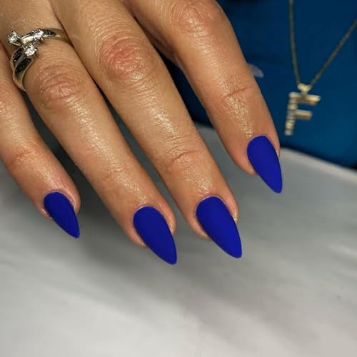 almond matte royal blue