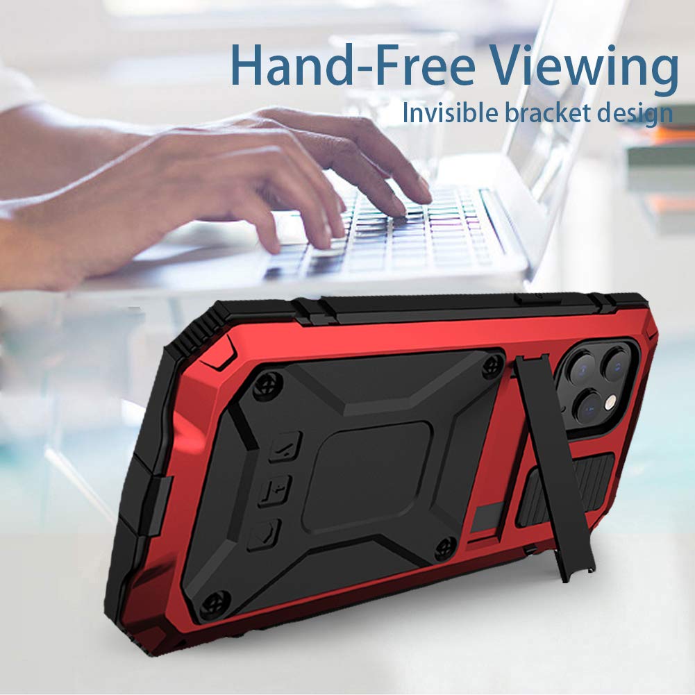 **Military Rugged Shockproof Heavy Duty Case with Built-in Stand & Screen Protector for iPhone 12 Mini 5.4