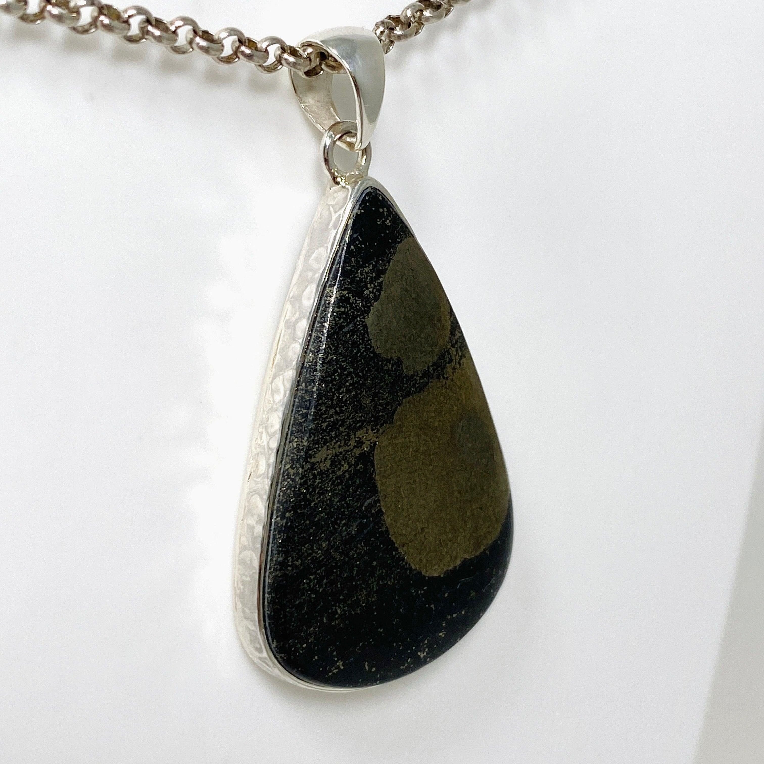 Healer's Gold Teardrop Pendant Necklace KPGJ4377 - Spiritual Jewelry for Meditation, Energy Healing & Chakra Balancing