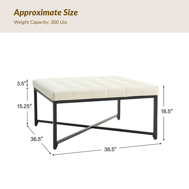 Modern Industrial Waterproof Coffee Table - Durable & Stylish for Living Room, Office, or Outdoor Use
