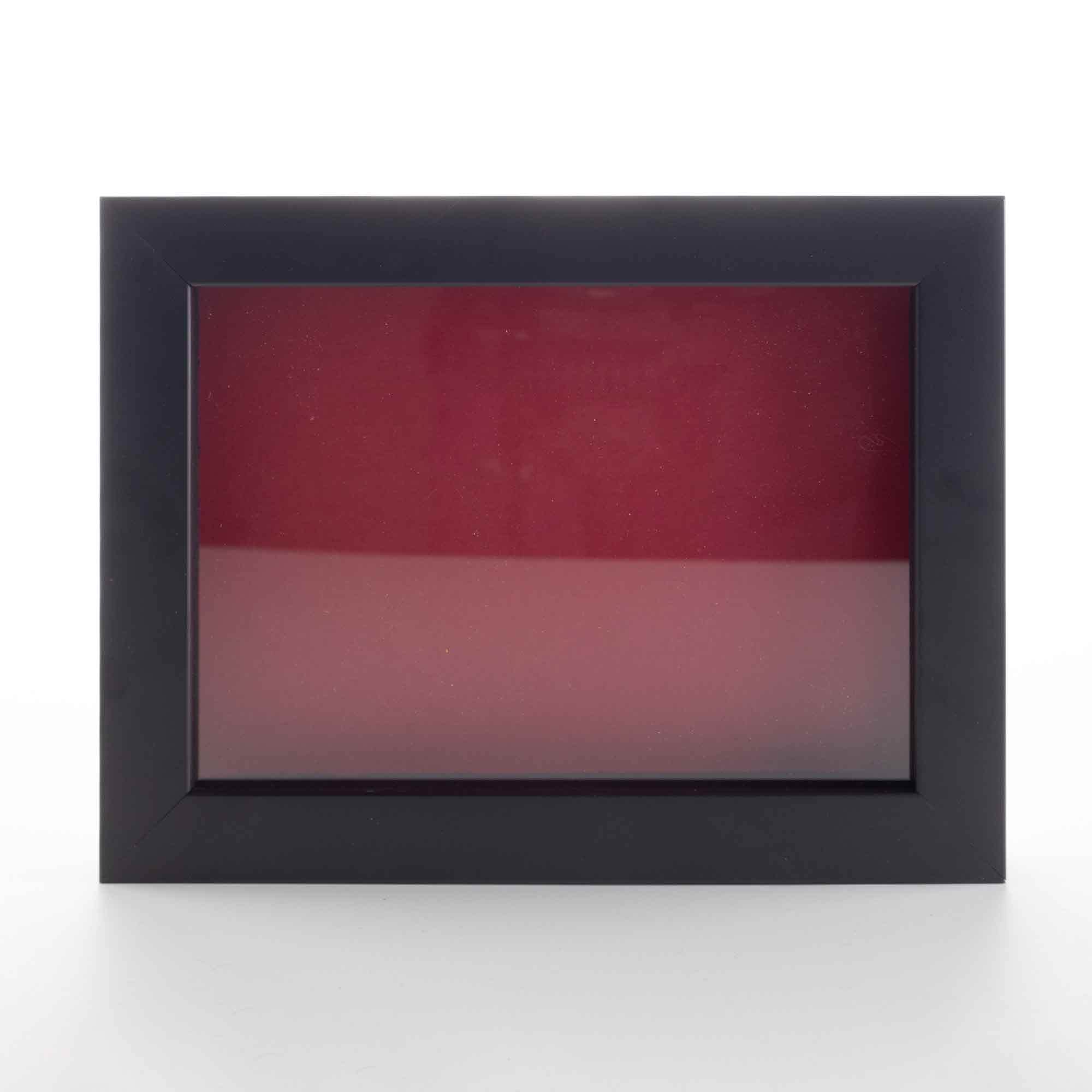 20x24 Inch Black Wood Shadow Box Display Frame with Red Acid-Free Backing & UV Protective Acrylic - 3/4