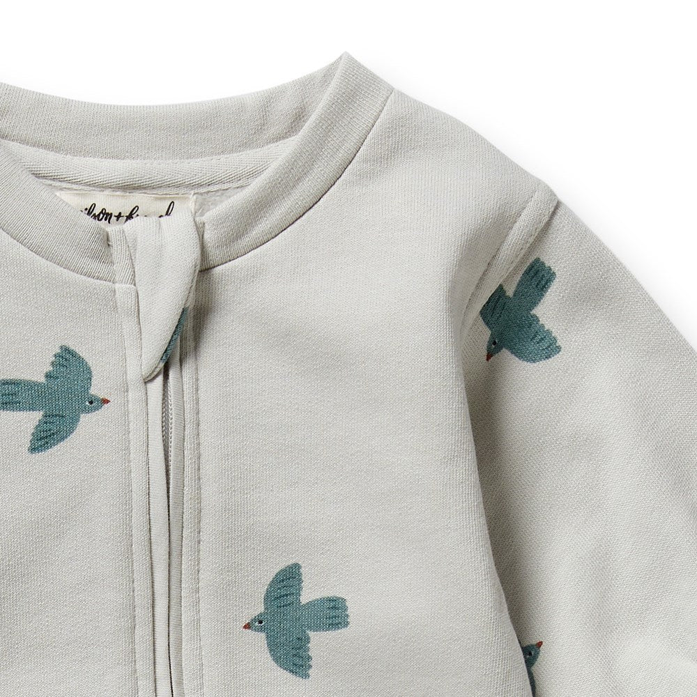 Little Sparrow Organic Cotton Terry Growsuit for Babies - Soft & Breathable One-Piece Romper for Newborns & Infants - Perfect for Playtime, Sleep & Everyday Comfort