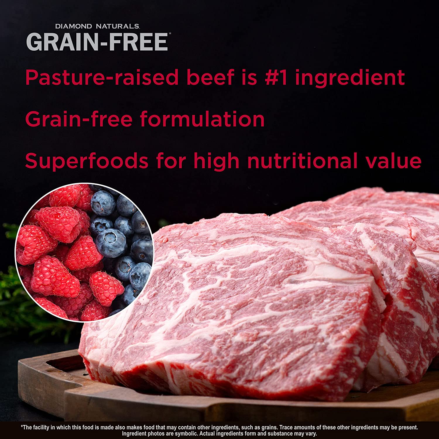 Premium Grain-Free Dry Dog Food - Diamond Naturals High Protein Recipe for All Breeds & Life Stages - Buy 1 Get 1 Free (2 Size Options) - Ideal for Active Dogs & Sensitive Stomachs