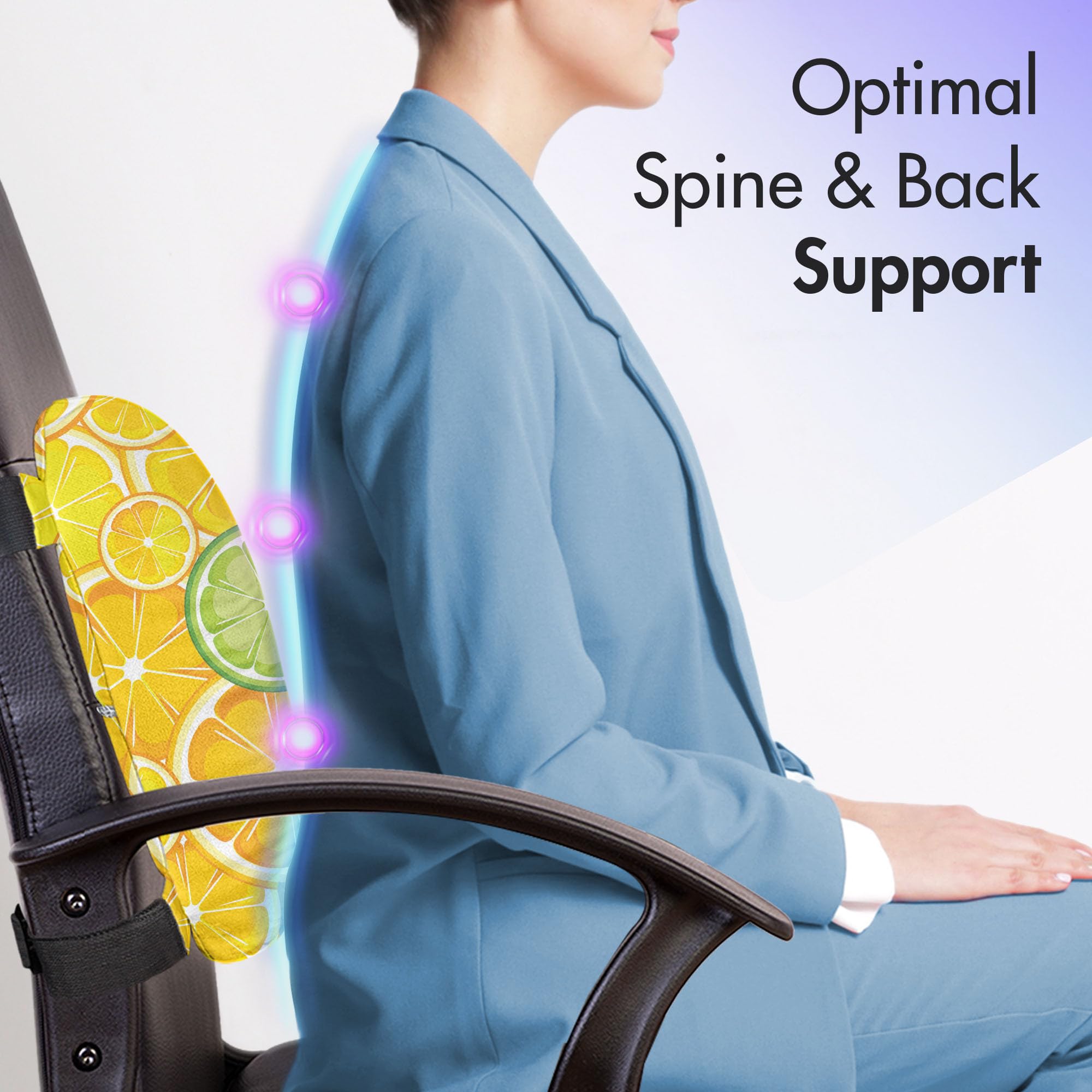 Ambesonne Lumbar Support Pillow for Office Chair & Car Seat - 14