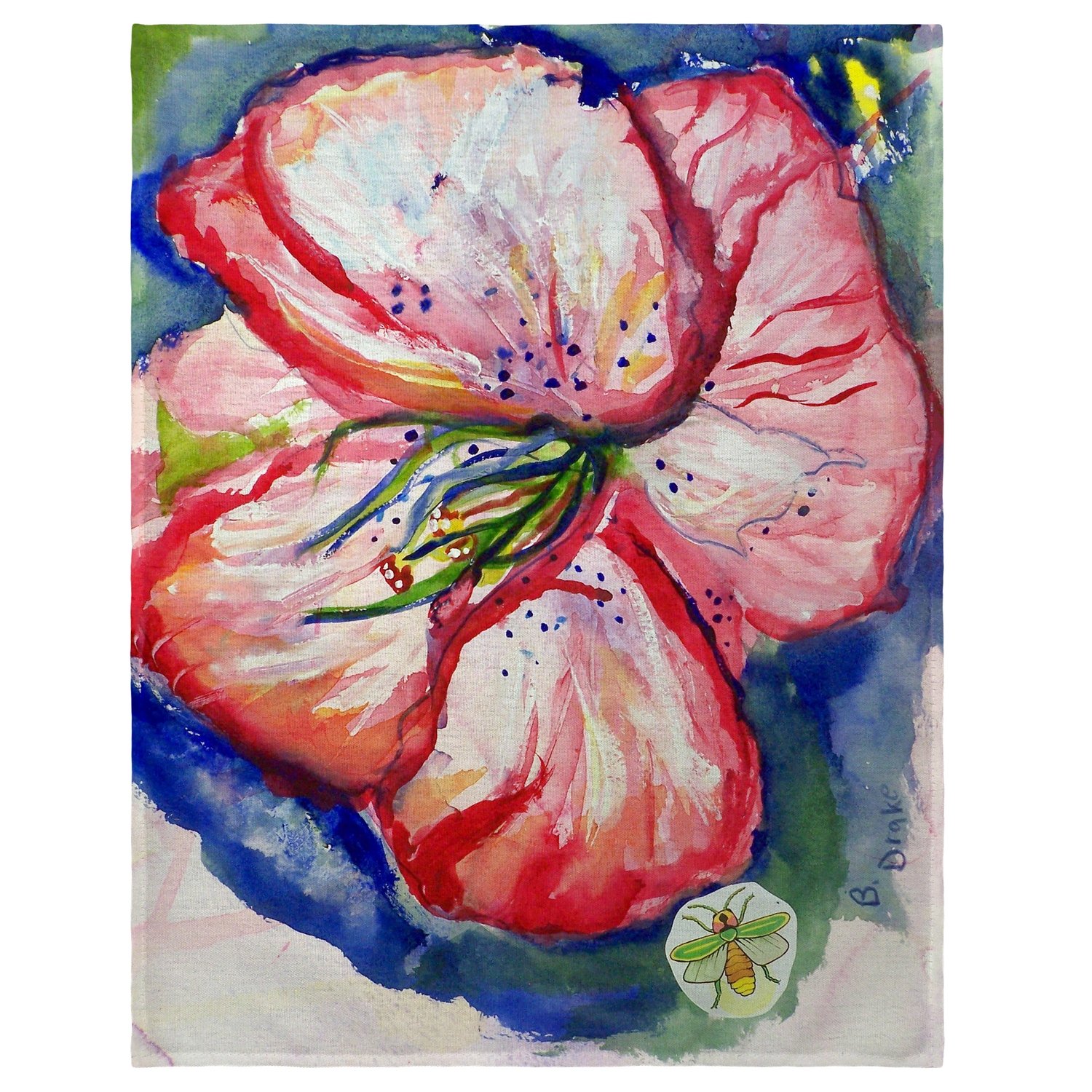 Betsy Drake 4-Piece Hibiscus Placemat Set - Waterproof & Non-Slip Table Mats for Dining, Kitchen, and Outdoor Picnics
