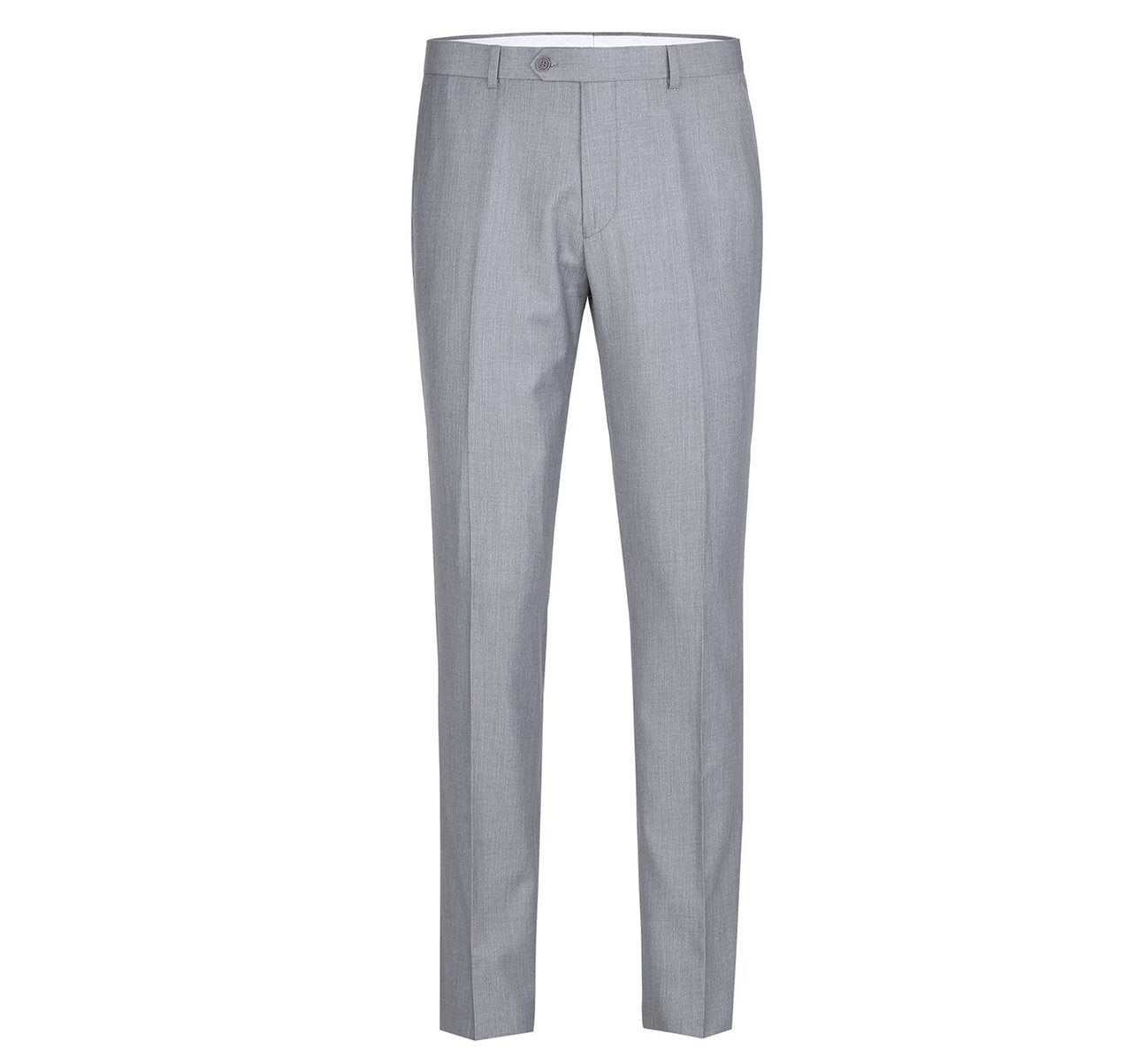 Alessandro Vitello by Renoir Grey Slim Fit Flat Front Dress Pants for Men - Premium Business & Formal Wear for Office, Weddings & Special Occasions