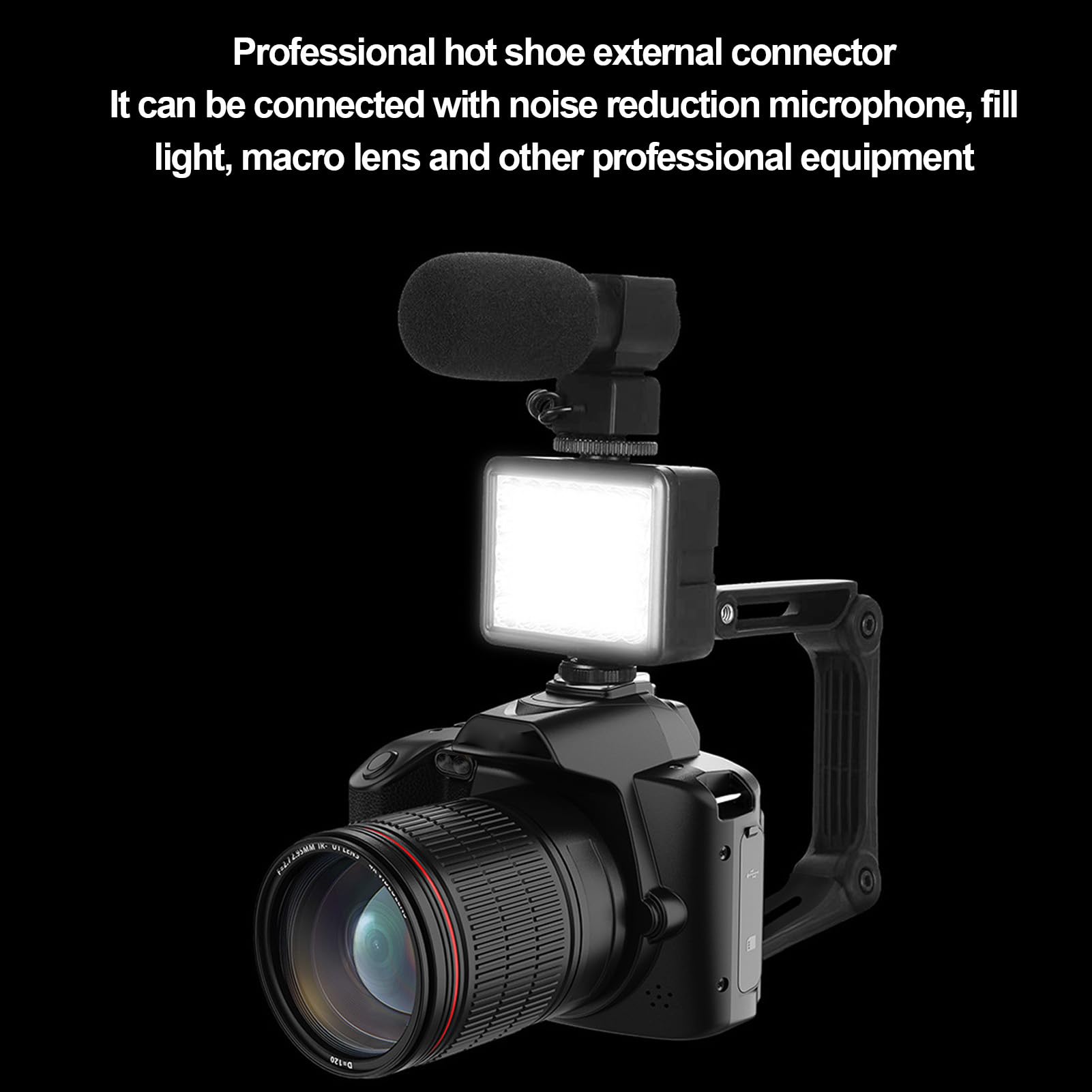4K Digital Camera 64MP with 16x Zoom & Night Vision - Dual Lens Camcorder for Beginners, Includes 32GB Memory Card - Perfect for Travel Photography, Vlogging & Low Light Shooting