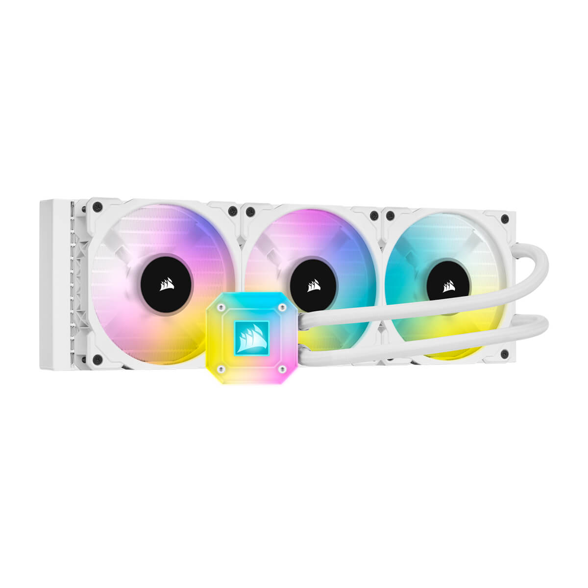 Corsair iCUE H150i ELITE CAPELLIX White 360mm AIO Liquid CPU Cooler - High Performance RGB Cooling for Gaming PCs and Workstations
