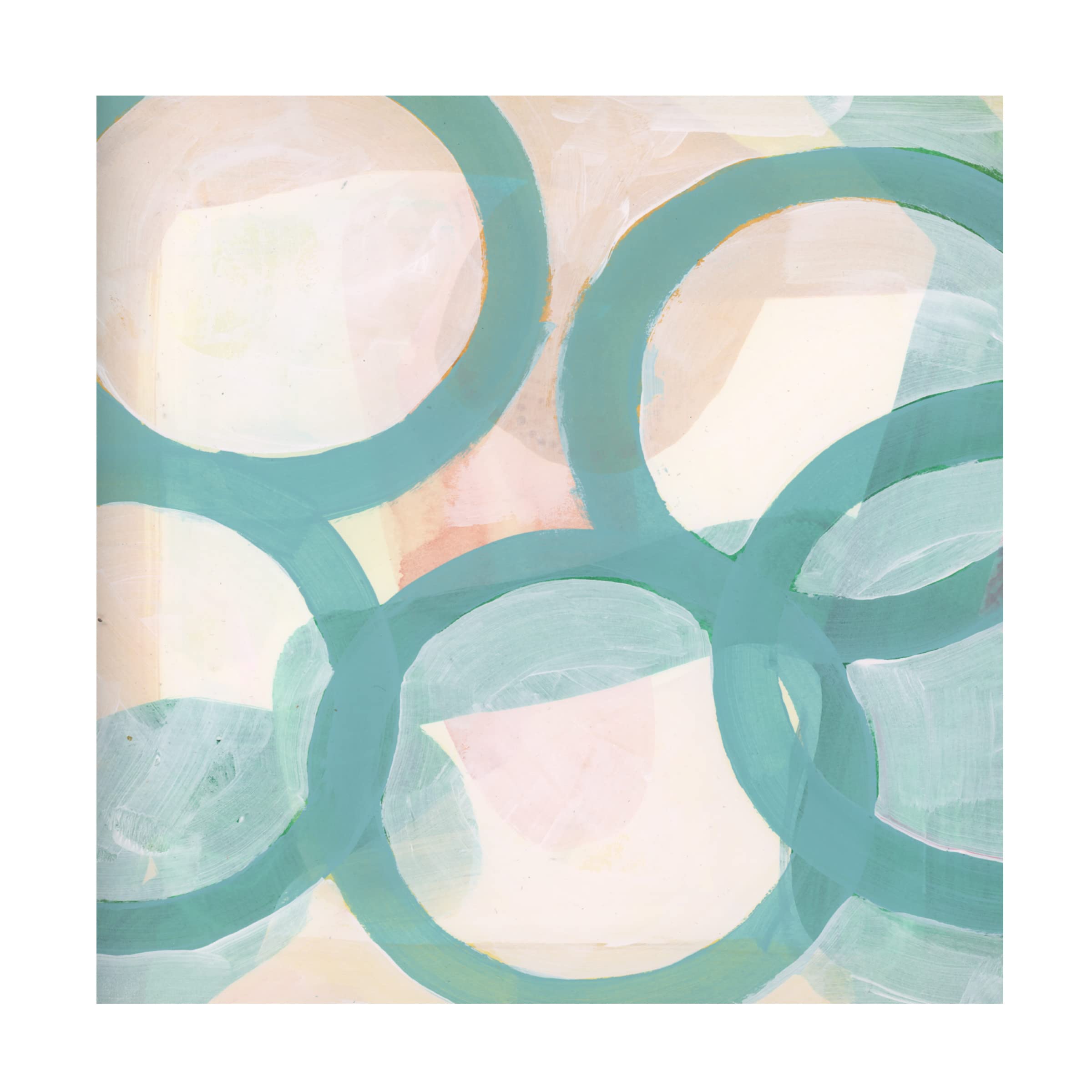 Trademark Fine Art 'Aqua Circles III' Abstract Canvas Wall Art by Cartissi - Modern Home Decor for Living Room, Bedroom & Office