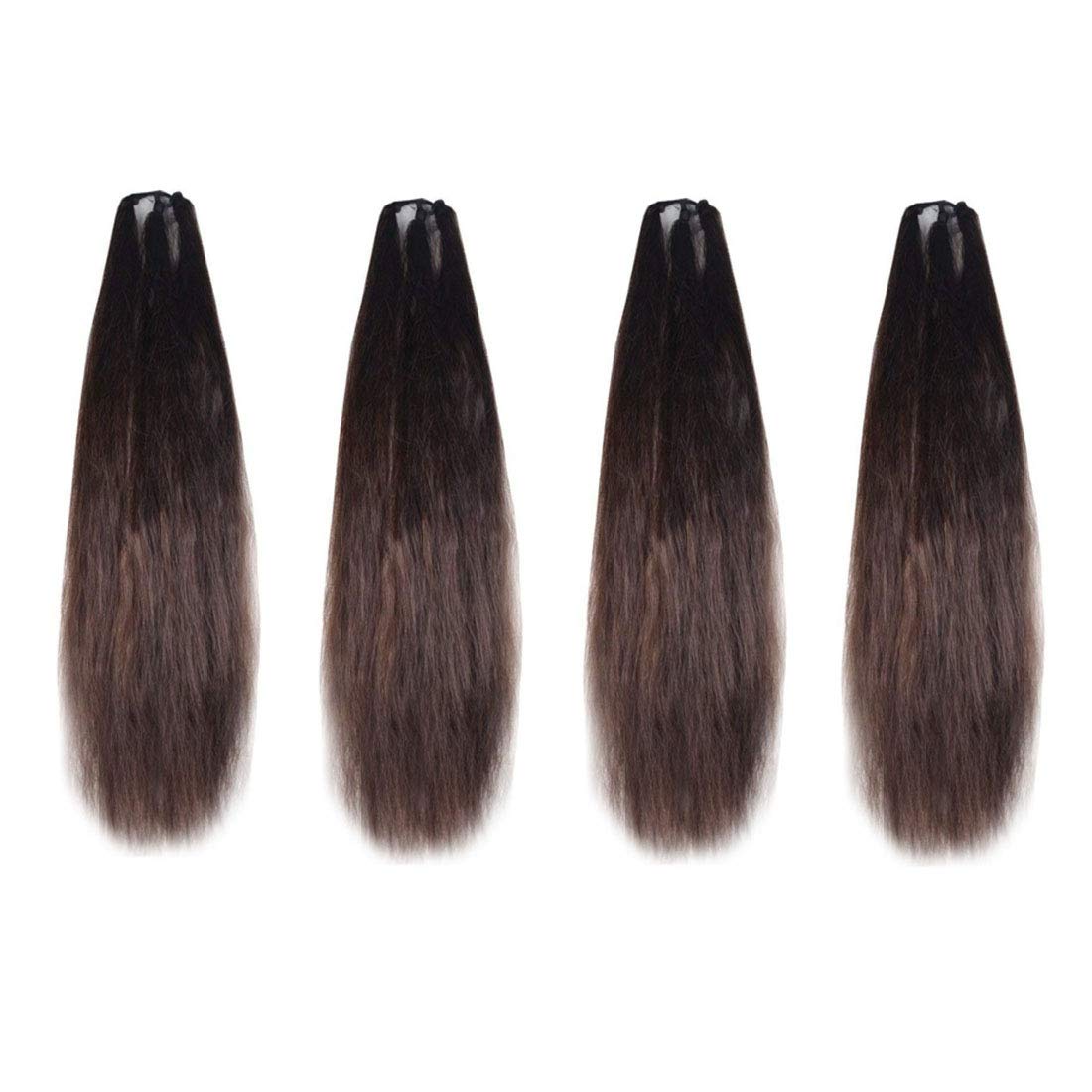 GuruEmbellish Set of 4 Brown Hair Parandi - 42 Inch Hair Extensions for Weddings & Special Occasions | Women's & Girls' Hair Accessories | Perfect for Bridal, Cultural & Festival Hairstyles