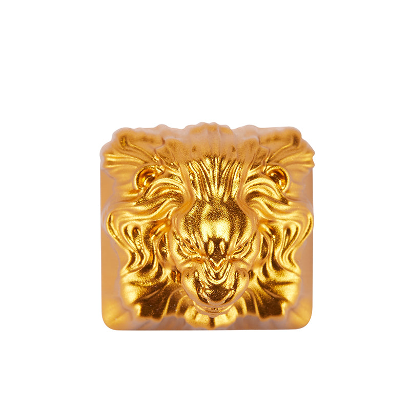 Premium Gold Lion Aluminum Alloy Keycaps - Custom Translucent Metal Keycaps for Mechanical Keyboards - Perfect for Gaming, Typing & Custom PC Builds