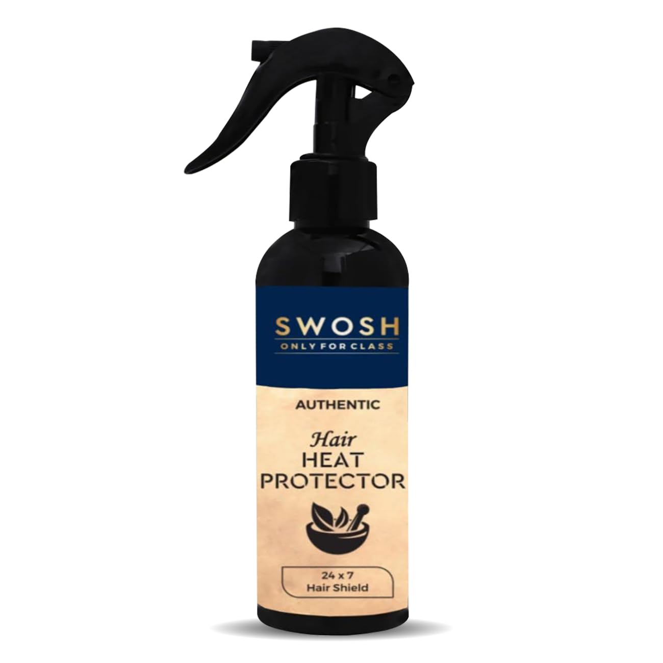 SWOSH Heat Protection Spray for Hair - 200ml with Argan Oil & Keratin | Sulfate Free, Paraben Free Hair Styling Mist | Protects Against Heat Damage & Reduces Frizz | Perfect for Blow Drying, Straightening & Curling