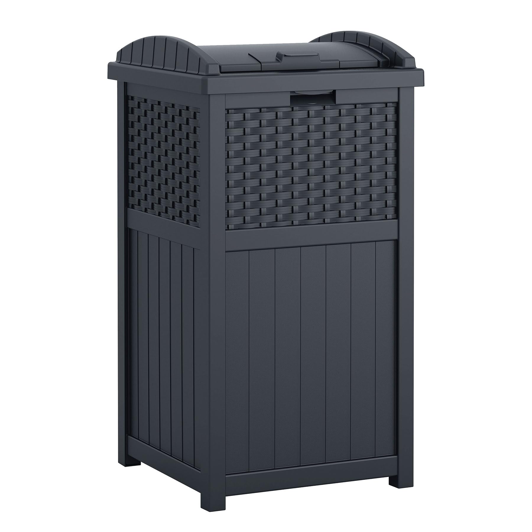 Vintage 80-Quart Patio Cooler with Lid & 33-Gallon Resin Outdoor Hideaway Trash Can - Perfect for Backyard BBQs, Pool Parties & Camping Trips