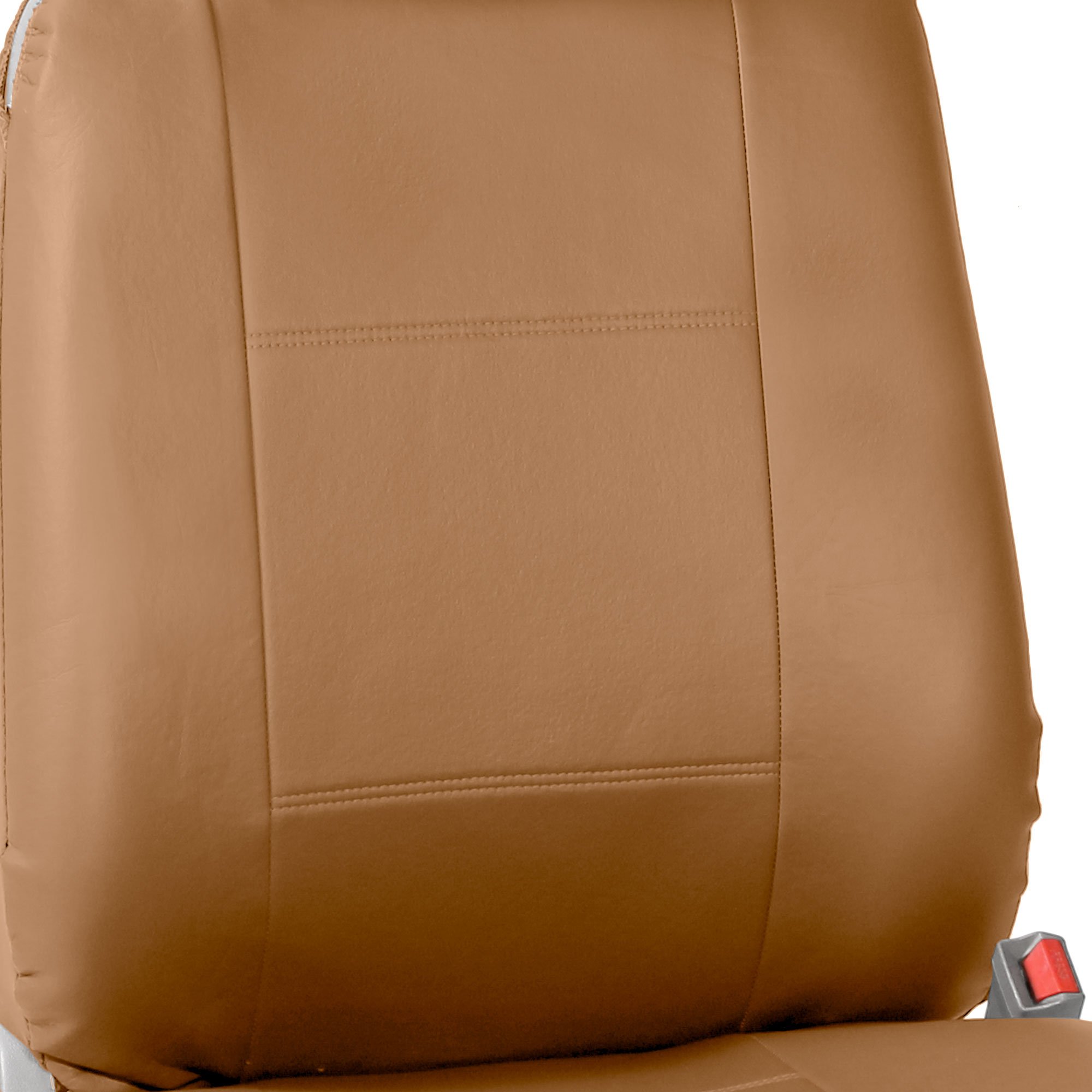 Premium PU Leather Car Seat Covers Full Set - Universal Fit for SUV, Sedan, Van - Tan Automotive Seat Protectors | Waterproof, Easy to Clean & Anti-Slip Interior Accessories | Perfect for Road Trips, Commuting & Family Travel
