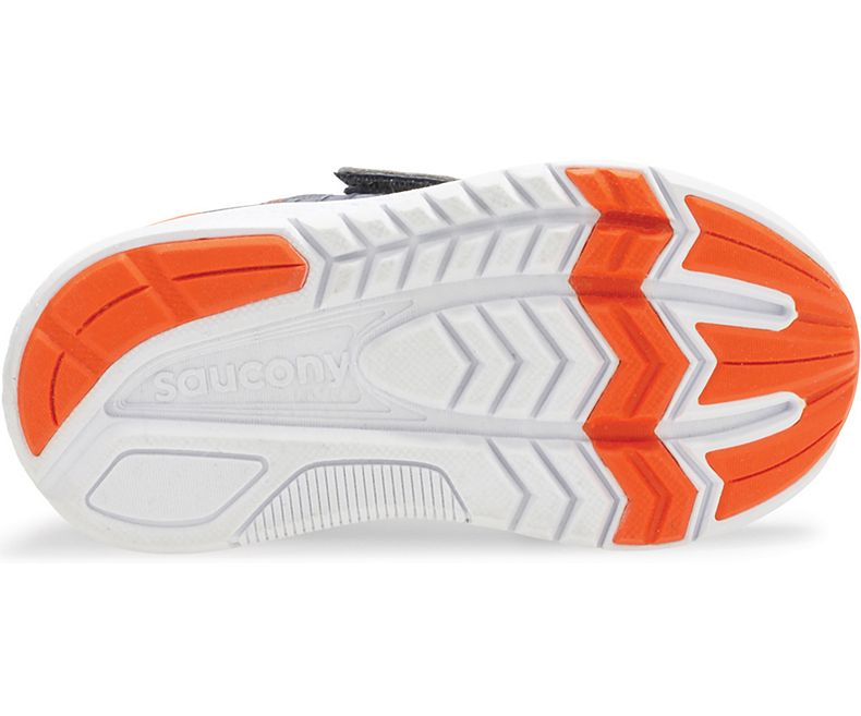Saucony Kinvara 10 Jr Grey/Orange Baby & Toddler Running Shoes - Lightweight & Comfortable Sneakers for Kids' Active Play & Daily Wear