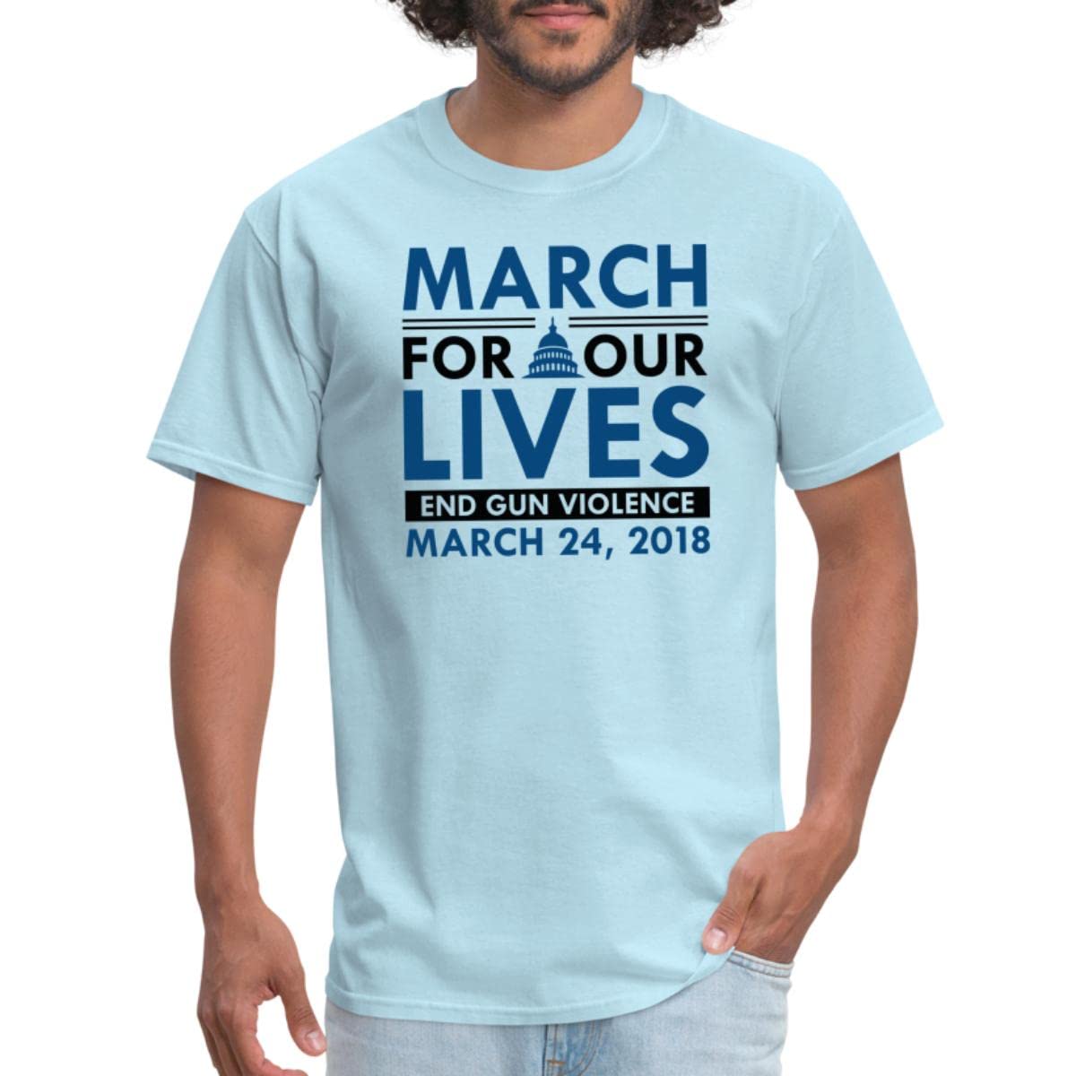 March for Our Lives Anti-Gun Violence Protest Men's T-Shirt - Comfortable Cotton Tee for Activism & Social Justice Events