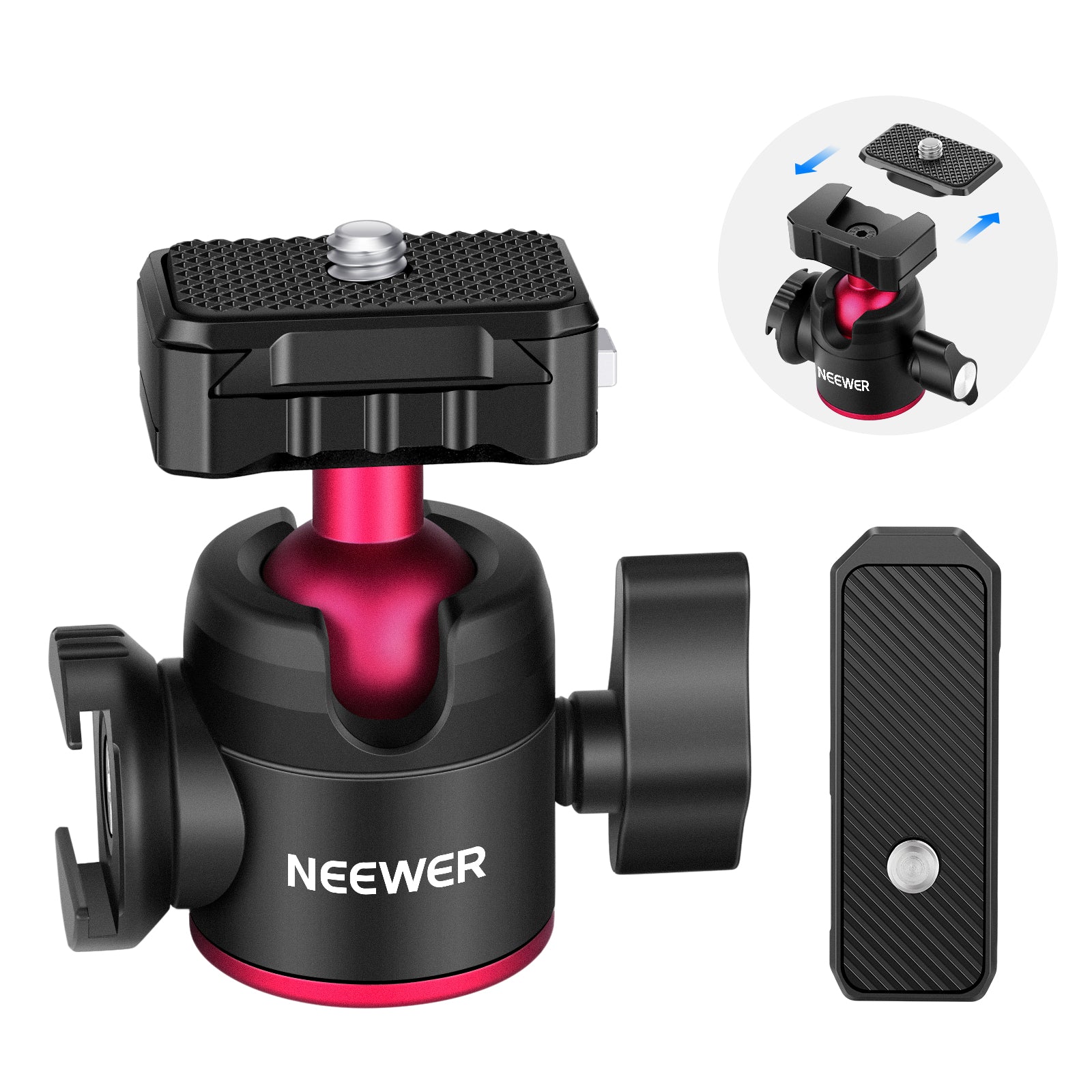 NEEWER ST32 Quick Release Camera Ball Head with 360° Panoramic Rotation - Perfect for DSLR, Mirrorless Cameras, and Video Shooting - Ideal for Travel, Vlogging, and Photography