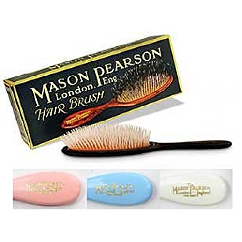 Mason Pearson N3 Handy Size Nylon Hairbrush for Smooth & Shiny Hair - Pink | Perfect for Travel, Home & Salon Use