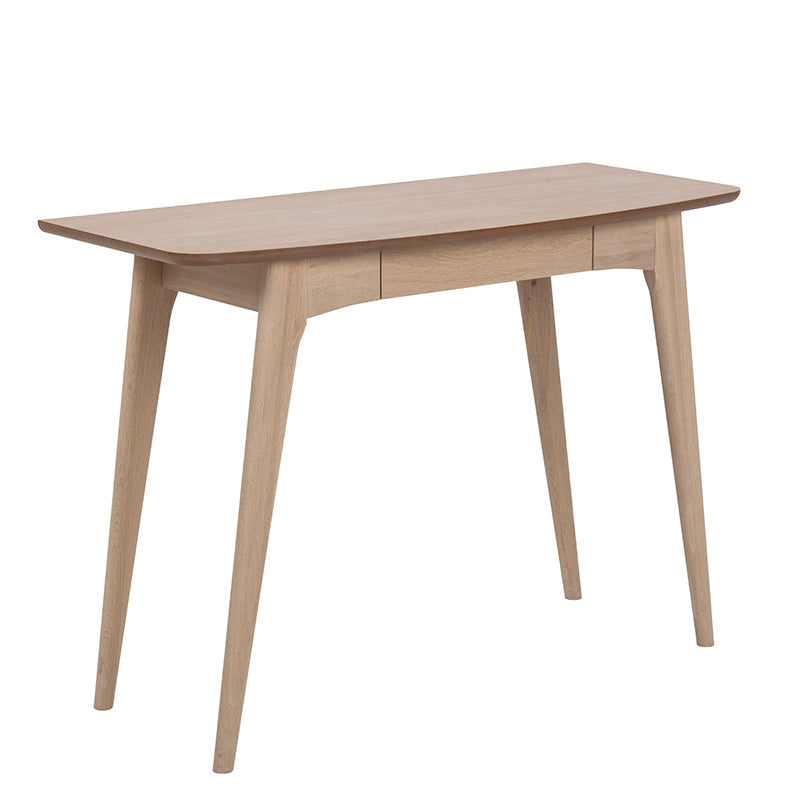 VIVEKA Study Desk 105cm - Natural Wood Home Office Desk for Students & Professionals - Perfect for Small Spaces, Dorm Rooms & Home Offices