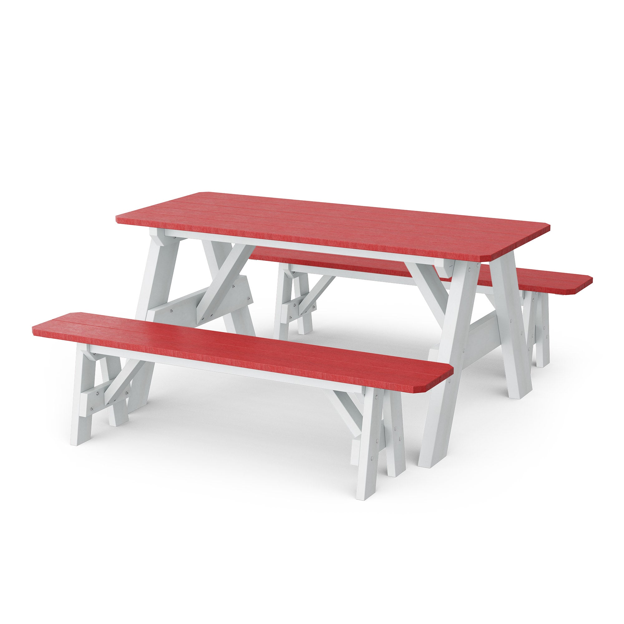 Heritage 72-Inch Outdoor Picnic Table with Detachable Benches - Perfect for Backyard BBQs, Camping & Family Gatherings